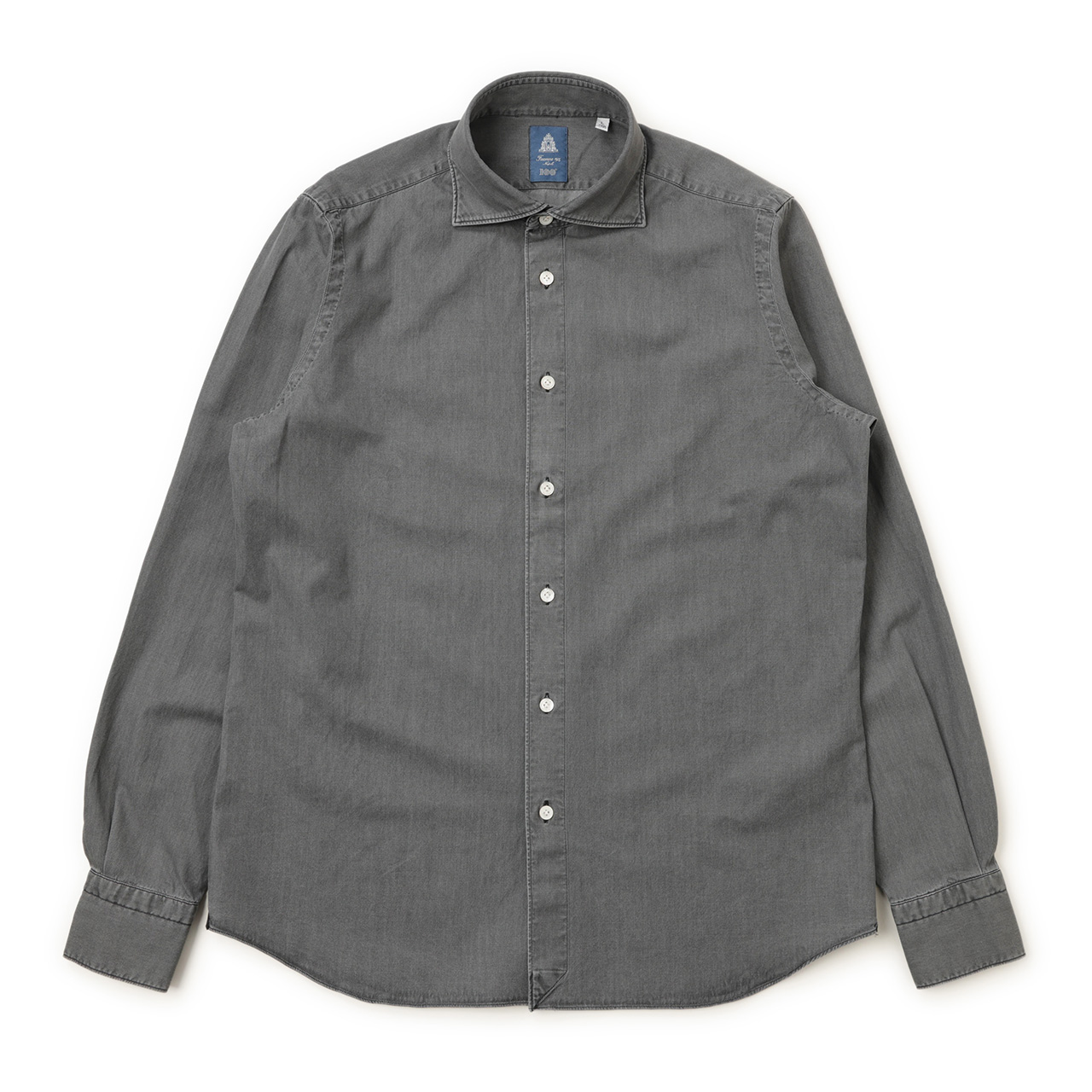 Finamore/BARNEYS NEW YORK青タグ/グレーソフトフランネル Blue Iris Mink Half Coat with Russian Sable Hood A/K850